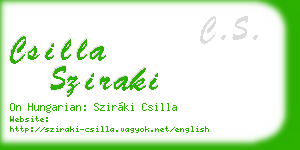 csilla sziraki business card